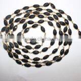 Black Onyx Marquise Bezel Chain