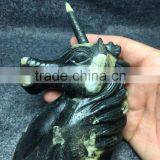 Wholesale Natural Green Stone Unicorn,polished Crystal for Gifts
