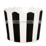 Halloween Party Supplies Decorations Black/White Stripe Baking Cups 1.75" h x 1.5" Base Diameter thumbnail-1
