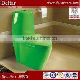 Green Colored Toilet wc Sanitary Ware, Five Star Hotel/ktv Washdown One Piece Toilet wc