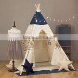 100% Cotton Canvas Kids Playing Teepee With Windows thumbnail-1