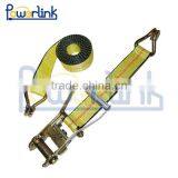 H70197 2 Inch x 27 Ft. Heavy Duty Ratchet Tie Down Strap Up To 10000 Lbs. With Dual J-Hook thumbnail-1