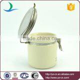 Modern Ceramic Sugar Canister Jars With Steel Lid thumbnail-4