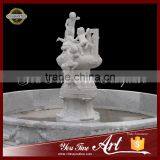 Nature White Marble Children Statue Water Fountain thumbnail-2