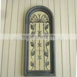Design Decorative Wall Mirror With Antique Wood-like Frame Home Decoration thumbnail-1