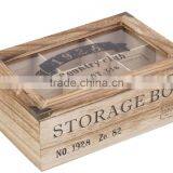 Custom 9 Compartments Chinese Gift Wooden Tea Packaging Storage Box With Glass Top Lid thumbnail-3