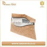 Vegan Cork Leather Bag Natural Cork Fabric Envelope Clutch Bag thumbnail-3