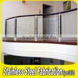 Residential 304 Stainless Steel Handrails Tempered Glass Railing thumbnail-2