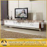 Modern Marble Top Metal TV Cabinet With Showcase thumbnail-1
