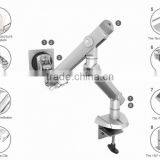 Two Extension Desk Single Spring LCD Monitor Arm thumbnail-2