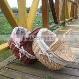 Natural Material Handmade Empty Wicker Fruit Basket With Lid thumbnail-5