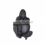 Garden Jungle Wildlife Fiberglass Silverback Gorilla Statue thumbnail-2