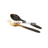 Horn fork and spoon with fashionable design and natural color, 100% handmade
