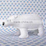 2017 White Small Sleepy Felt Polar Bear Decoration Made in China