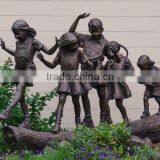 Garden Decoration Bronze Foundry Life Size Bronze Children Sculpture thumbnail-1