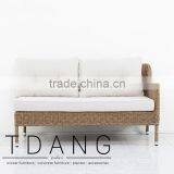 Harrison Left Hand Wicker Bench - Outdoor Conversation Sofa - Vietnam Wicker Furniture thumbnail-1