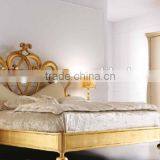 Exquisite French Palace Style Handmade Upholstery Cozy Bed of Wingback Shaped With Nightstand and Bench BF12-03254j thumbnail-6