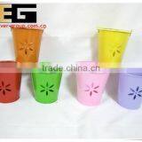 Zinc With Handle Hollow Flower Planter thumbnail-1