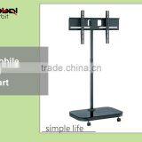 Mobile Telescoping TV Floor Stand, Extendable Arm Tilting TV Mount Stand thumbnail-2