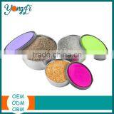 Round Food Container Box 3 Cups Professional With Lids Stainless Steel Mixing Bowls thumbnail-1