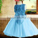 2015 Summer New 2-13Y Girls Fashion Flowers Wedding Baby Princess Dress Kids Children High Quality Long Vestidos. Free Shipping thumbnail-6