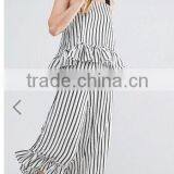 Fashion Stripe Set Crop Top and Panty Style Ith Ruffle thumbnail-2