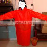 Long Waterproof Disposable Plastic Raincoat Rain Poncho With Sleeve and Hood thumbnail-5