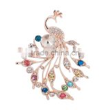 Wholesale fashion apparel accessories peacock shape lady brooch