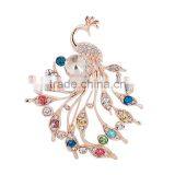 Wholesale Fashion Apparel Accessories Peacock Shape Lady Brooch thumbnail-1
