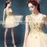 Short Prom Night Sleeveless Knee Length Beaded Model Dress Party thumbnail-1