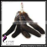 CX-R-20 2016 New Fashion Handmade Mink Tail Fur Metal Keyring thumbnail-1