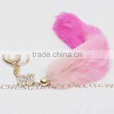 CX-R-40A Dip Dyeing Rabbit Fur Key Ring thumbnail-1