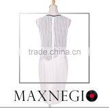 Summer 2016 Hot Sleeveless Patchwork Beading Pencil Dress for Women Elegant OL Above Knee Mini Dress Lady thumbnail-5