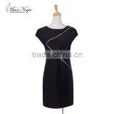 Maxnegio Wholesale Readymade Short One Piece Zig Zag Fashion Woaen Formal Dress thumbnail-6