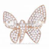 Winged Butterfly Crystal Rhinestone Pin Brooch thumbnail-1