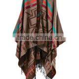 2017 New Fashional Style Women Scarf Cross-shaped Design Imitated Cashmere Material With Tassels Female Trip Cappa thumbnail-6