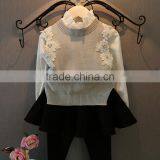 2016 Fashion Low Price Flower Low MOQ Sweater Standing Neck Japan Children Clothing thumbnail-3