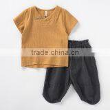 Zm35673a Wholesale Baby Kid Clothes Casual Chinese Style Boys Shirt and Pant Set thumbnail-1