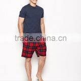 Short Sleeves Blank Tops and Checked Pants Pyjamas Men thumbnail-3