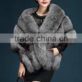 Girl Women's Faux Fur Collar Shawl Grey Color Soft Imitated Fox Fur Scarves Sexy Lady's Winter Fashion Large Shawl Fpc-468 thumbnail-4
