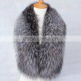 Myfur Custom Royal Blue Fox Fur Collar of Shawl and Small Square Collar thumbnail-3