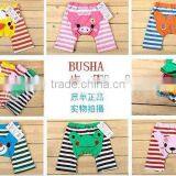Cute Animal Design Colorful Stripe Shorts ,boys' & Girls's Shorts ,cotton Shorts , 24pcs/lot ,sz 6-36 M,6 Designs thumbnail-1