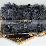 Genuine Leather and Fox Hair Fur Bag thumbnail-3