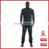 Guangzhou Shuliqi Hot Selling Mens Sport Fitted Tracksuit 100 Cotton Plain Tracksuits in Black thumbnail-3