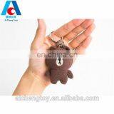 cheap custom small black bear keychain cute plush teddy bear toy