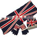 A028 Baby Kid Boy Girl Winter Knitted US Star,UK Hat+Scarf+Gloves 3Pieces Set thumbnail-3