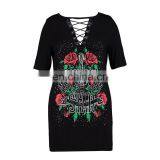 New Design Women Summer Casual Printed t Shirt Dress thumbnail-3
