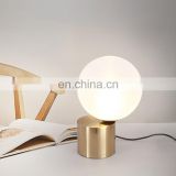 Factory Direct gold metal glass LED table lamp Chinese table lamps