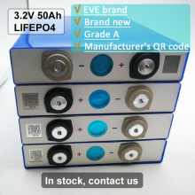 Rechargeable Lithium Iron Phosphate Battery Brand New Grade A 3.2V 50Ah Prismatic LiFePO4 Battery Cell thumbnail-5