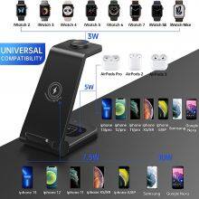 3 in 1 15w 10w Fast Charge Wireless Charger Stand Holder Qi Wireless Charging Multifuncion Station for IPhone IWatch Air thumbnail-3